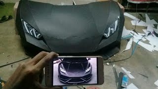 DIY LAMBORGHINI HURACAN from CARDBOARD Paper Model [upl. by Neelcaj]