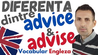 Diferenta dintre ADVICE amp ADVISE Lectie de Vocabular si Gramatica Engleza Incepatori si nivel Mediu [upl. by Annodahs]