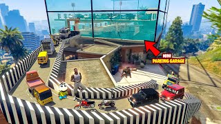 Franklin amp shinchan Build Mini 2 Floor Luxury Parking Garage For Rc Cars in GTA 5 in Telugu [upl. by Retloc]