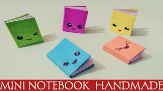 DIY MINI NOTEBOOKS WITH COLOUR PAPER  NOTEBOOKS WITH ONE SHEET OF PAPER [upl. by Eveline]