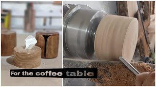 WoodturningMaking a napkin holder for the coffee shop tableDIY [upl. by Attenev711]