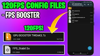 120FPS  120HZ CONFIG FILE  MAX FPS NO ROOT 100 WORKING 2024 [upl. by Llezom]