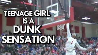 61quot TEENAGE GIRL IS A DUNK SENSATION 17 Year old Fran Belibi THROWING DOWN in GAMES [upl. by Yemaj151]