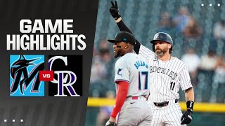 Marlins vs Rockies Game Highlights 82724  MLB Highlights [upl. by Meeka]