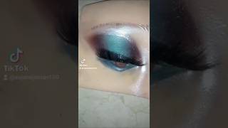 Green brown cut crease eyelook Creative eye look tutorial Creative makeup tutorial My vlog [upl. by Shell]