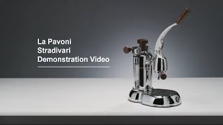 La Pavoni Stradivari Instructions Video  How to make espresso and cappuccino on the lever machine [upl. by Tereb]