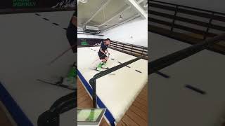 Professional ski machine teachingsnowmonkey skimachine indoorski skiing snowboarding progress [upl. by Aisats]