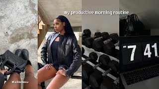 7am productive morning routine as a retired lazy girl  gym creating content and fashion nova haul [upl. by Kerby]