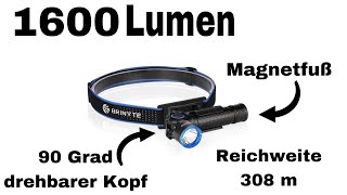 Brinyte HL18 Stirnlampe 1600 Lumen TEST  gut 👍 oder schlecht 👎 Rabatt Code in der Videobeschreibung [upl. by Jerman426]