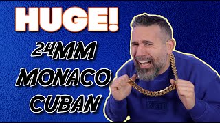 BAYAMJEWELRYCOM HUGE 24MM MONACO CUBAN REVIEW [upl. by Neyu33]