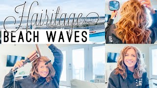 EASIEST beach waves hair tutorial  Hairitage DEEP WAVER REVIEW amp HOW TO TIPS  Catch the Wave [upl. by Varini246]