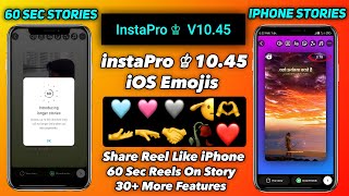 instapro v1075  iOS Emojis  iOS Fonts  Round Edge Story  Instapro New Update [upl. by Arateehc899]