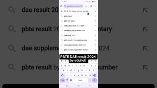 PBTE DAE result 2024 supplementary online check by eduhelp information educational [upl. by Anaihs]