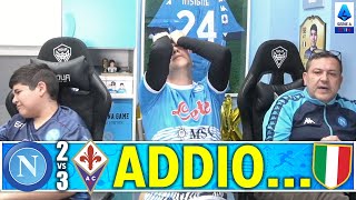 ADDIO SCUDETTOÈ FINITA NAPOLIFIORENTINA 23  LIVE REACTION NAPOLETANI [upl. by Jeffy]