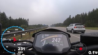 Kawasaki Z900  Beschleunigung 0Topspeed  GPS Daten [upl. by Olathe]