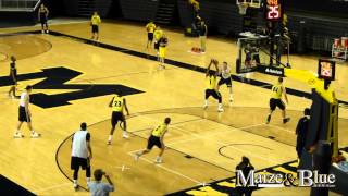 Michigan basketball practice after media day [upl. by Mickie]