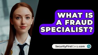 What Is A Fraud Specialist  SecurityFirstCorpcom [upl. by Aneis]