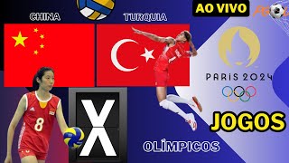 CHINA X TURQUIA AO VIVO  VÃ”LEI FEMININO  QUARTAS DE FINAL  OLIMPÃADA PARIS 2024  NARRAÃ‡ÃƒO [upl. by Yun]