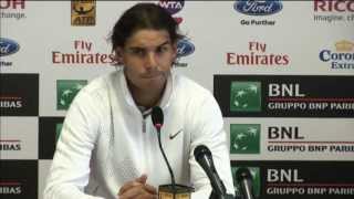 Nadal Discusses Beating Gulbis In Rome [upl. by Quintin450]