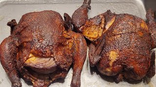 Succulent Smoked Whole Chicken MASTERBUILT electric smoker [upl. by Ahseina135]