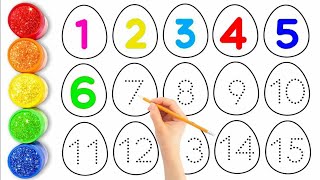 123 Numbers abc song colours name counting 1 to 100 Learn to countOne two three four 123 abc [upl. by Kyd]