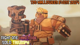 TDS HALLOWEEN EVENT NIGHT ONE SOLO TRIUMPH  Tower Defense Simulator [upl. by Euqinmod14]