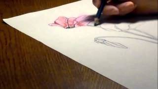 How to draw a cyclamen Урок рисования  цикламен [upl. by Poppo633]