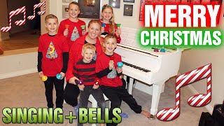 Jingle Bells Remix  Handbells Piano amp Singing  Family Fun Pack Christmas Song [upl. by Adirem]