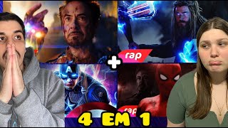 Rap do HOMEM DE FERRO  Rap do THOR  Rap do CAPITÃO AMERICA  Rap do HOMEM ARANHA  MAIS UM CASAL [upl. by Innus350]