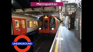 FULL JOURNEY ON THE METROPOLITAN LINE FROM ALDGATE TO WATFORD SEMI FAST FAULTY TRAIN 2582022 [upl. by Elpmet581]