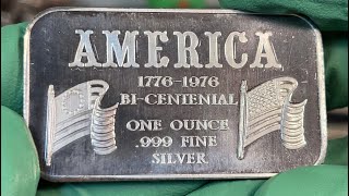 Vintage 1 oz Madison Mint Silver Art Bars  5 oz for the Guardhouse Box madisonmint silverbar [upl. by Kamillah183]