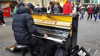 Piano playing in Schildergasse Köln [upl. by Anilys]