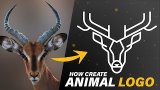 Illustrator Tutorial  Animal Logo Design  Deer [upl. by Aimee]