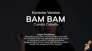 Camila Cabello Ed Sheeran  Bam Bam Karaoke Version [upl. by Arem763]