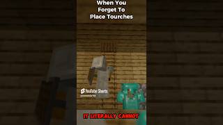 POV Forgetting to place torches… minecraft minecraftshorts minecraftmemes repost [upl. by Thin]