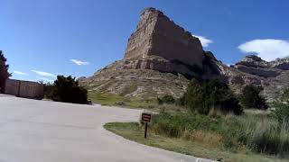 Driving Up The Scottsbluff National Monument In Nebraska [upl. by Llennej772]