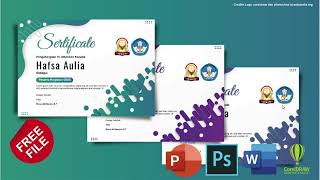 Download Sekarang  Sertifikat OSIS Photoshop Coreldraw Word Dan Ai [upl. by Ellinehc940]