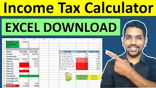 Income Tax Calculator FY 202223 Excel DOWNLOAD AY 202324 [upl. by Einwahr]