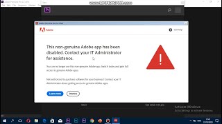 Cara mengatasi this nongenuine adobe app will be disabled contact your it administrator [upl. by Amahcen153]