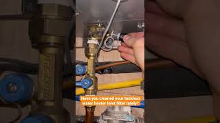 Rinnai tankless water heater filter cleaning [upl. by Nnaik185]