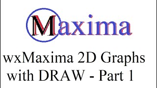 919 2D Graphs in wxMaxima Using Draw  Part 1 [upl. by Trojan]