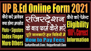 UP BEd Online Form 2021  Form Kaise Bhare After Registration [upl. by Sven]