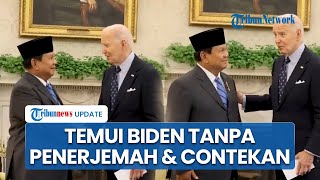 Gaya Prabowo Temui Biden di AS Dialog Tanpa Penerjemah amp Contekan Bahas GazaLaut China Selatan [upl. by Chaddie]