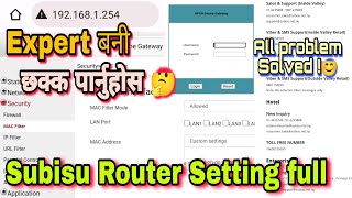 How to Reset subisu wifi Nokia router  full setting in Nepal security filter setup Bharat Thapa [upl. by Sharity]