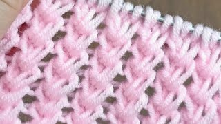 ✶✶Wow Gorgeous two needle knitting ending in two rows crochet crochetrelax crochet crafts diyh [upl. by Kyriako626]