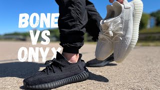 The Yeezy For Everyone Yeezy 350 ONYX VS BONE ReviewComparison amp On Foot [upl. by Wade]