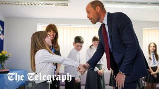 Youve got a bug on you Prince William greets schoolchildren on visit to Wales [upl. by Claudia]