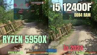 intel i5 12400 ddr4 vs ryzen 5950x in 2024 [upl. by Annirak]