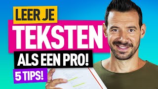 ACTEREN TIPS om TEKST te LEREN als een PRO  ACTEREN en PRESENTEREN [upl. by Lynch]