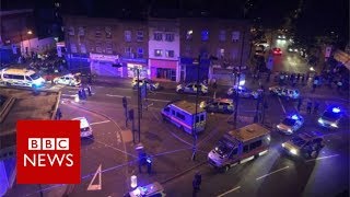 Finsbury Park Mosque Man dies as van hits pedestrians  BBC News [upl. by Cerveny]